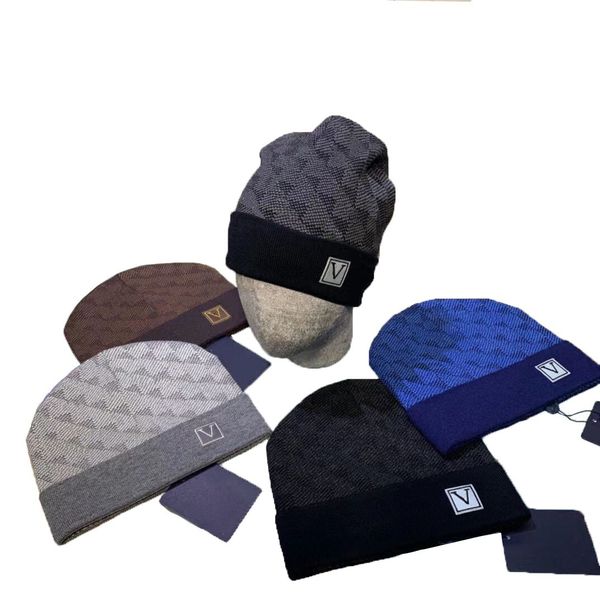 Beanie / Skull Caps Classic Designer Outono Inverno Estilo Quente Beanie Chapéus Homens e Mulheres Moda Universal Malha Cap Outono Lã Outdoor Quente Skull Caps LL