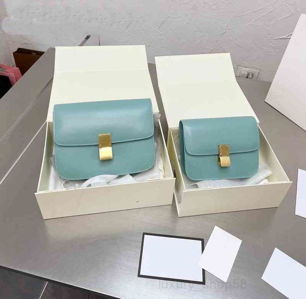 Handtasche braun Leder Schulter Luxus Marke Designer Mode weibliche quadratische Geldbörsen