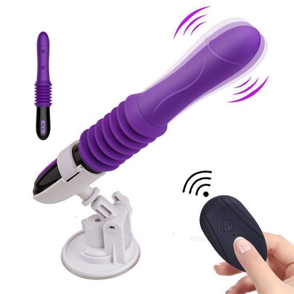 Seks Oyuncaklar Masaj Makinesi Teleskopik Dildo Vibratör Otomatik Yukarı G-spot itme Geri çekilebilir kedi yetişkin S Kadınlar için