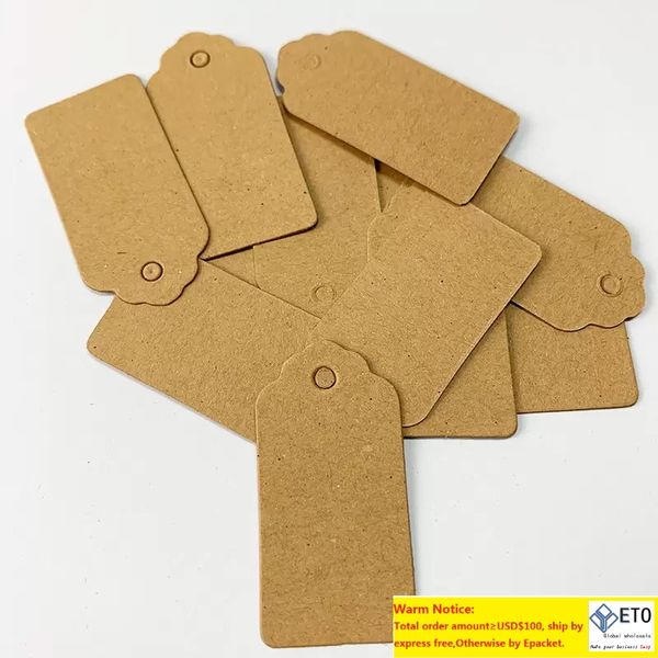 Blank Kraft Paper Gift Tag Tag Hang para embalagem Agradecemos pre￧os Tags Decora￧￣o de festa de casamento