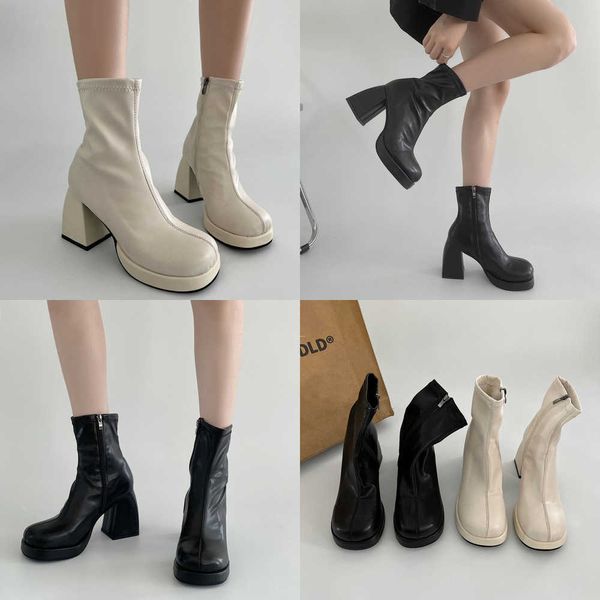 Top Boots Classic Simple Fashion High Heel 's Summer New White Short Are Thin and High-end Ins 221213