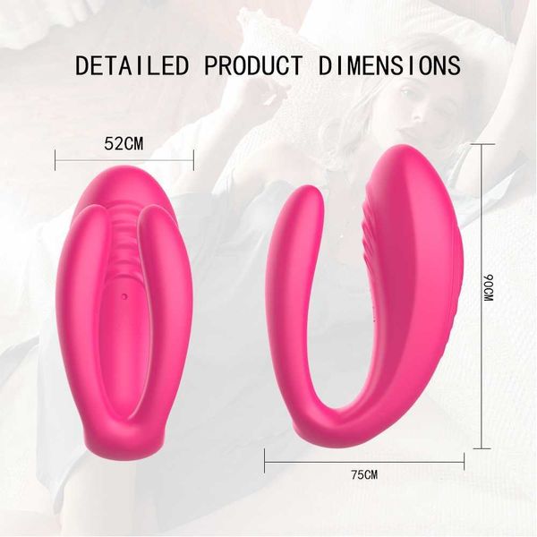 Articoli di bellezza Nuovo stimolatore triplo della vagina del vibratore delle coppie con il giocattolo sexy ricaricabile del clitoride vibrante telecomandato senza fili per