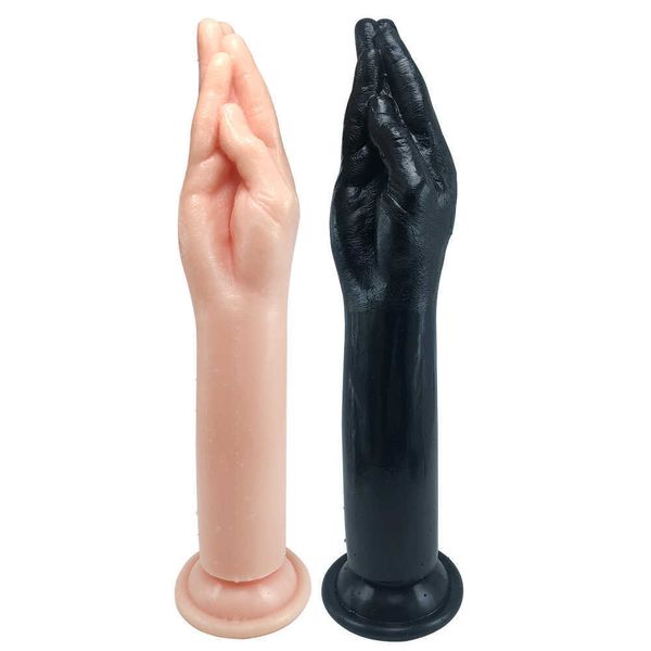 Beauty Items Super Riesiger realistischer Faustdildo Handberührung G-Punkt Analplug Vaginalmasturbation TPE Saugnapf sexy Spielzeug für Unisex-Paare Homosexuell