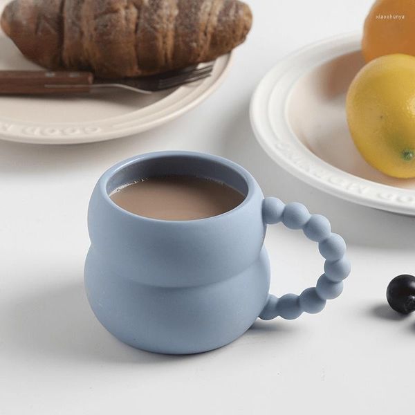 Kupalar şeker kabak kupa standı kahve fincanı set yıl hediye basit tasarım özel kız arkadaş orijinal ve komik hediyeler mavi fincan