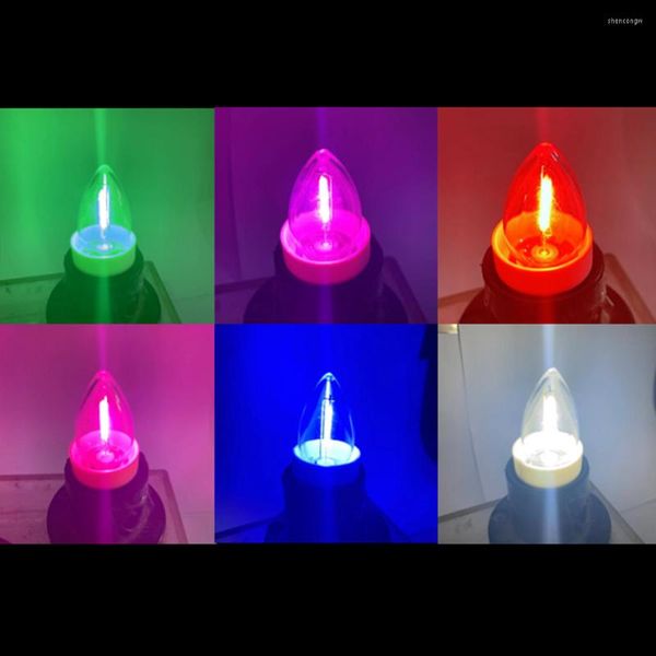 Color multi-transparente C7 E12 Bulbos de substituição de Natal Candelabra Candelabra 0.6 Velas de janela waelétrica