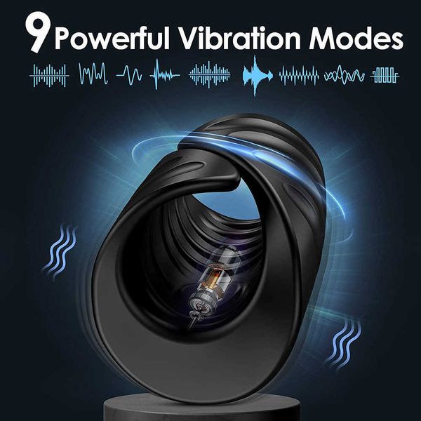 Articoli di bellezza APP Vibratore del pene Bluetooth per uomo Delay Trainer Ring sexy Machine Glande massaggiatore Masturbatore maschile Giocattoli per adulti