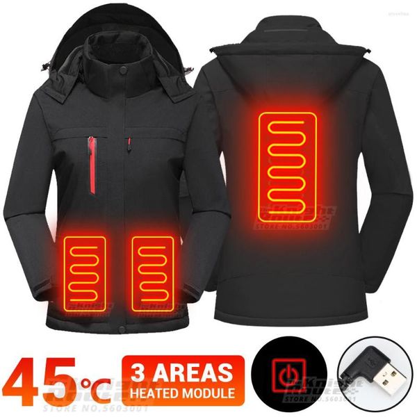 Мужские девчонки Зимние USB Electric Hacklet Jackets Жилета верхняя одежда одежда одежда одежда теплое мотоциклетная куртка для пеших прогулок лыж