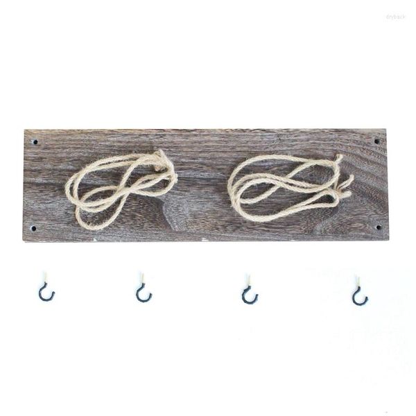 Sacchetti per gioielli Scaffale galleggiante da parete in legno Appeso Corda per altalena Display Organizzatore per la famiglia Soggiorno decorativo