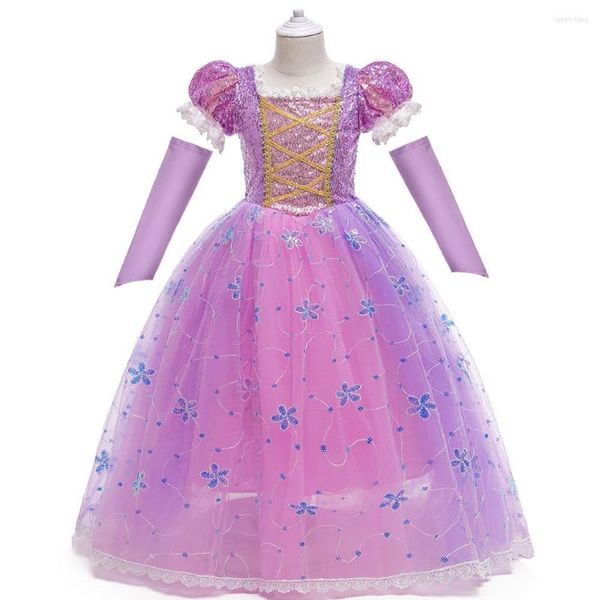 Mädchen Kleider Sommer Mädchen Lila Kleid Kinder Ballkleid Ausgefallene Pailletten Prinzessin Kostüm Kinder Halloween Geburtstag Party Kleidung Für 3-10 Jahre