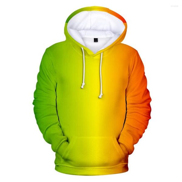 Herren Hoodies 3D Männer/Frauen Sweatshirts Benutzerdefinierte Bunte Gradienten Neon Hoodie Männer Einfarbig Jacke Junge/mädchen Polluvers winter Mäntel