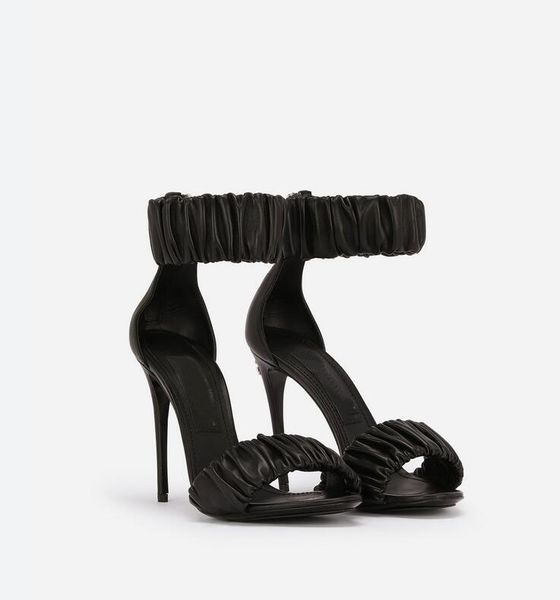 Elegante Sommer-Leder-Sandalen von Keira für Frauen, vergoldete Carbon-Pop-Absätze, Sommer-Dame-Pumps, Party, Hochzeitskleid, Gladiator-Sandalen