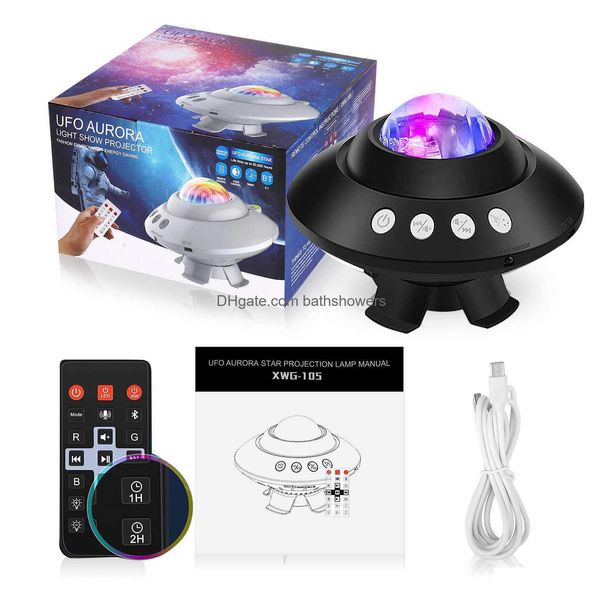 Dekorative Objekte Figuren Neue Aurora Stern Licht Projektor Led Nacht Neba Mond Lampe Nordlichter Für Schlafzimmer Dekoration Kinder DHE0F