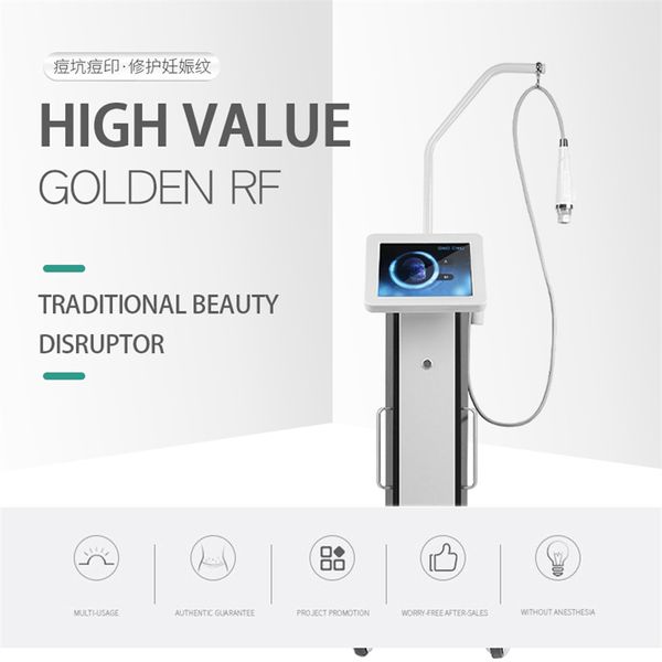 Máquina de microaneedle fracionária de 2 em 1 rf com martelo frio anti-acne pores de poros faciais de cuidados com a pele de estrias removedor de estrias