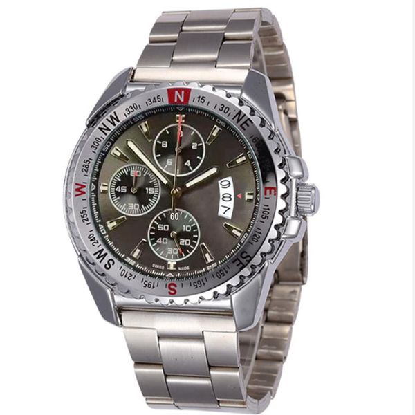 Orologi da uomo di lusso Movimento al quarzo Cronografo Quadrante grigio Orologi da polso Orologio sportivo da uomo da corsa F1 sport328z