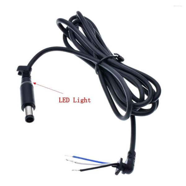 Cavi per computer Laptop DC 7.4 Cavo connettore da 5,0 mm con luce a LED per adattatore per caricabatterie che ricarica 1,8 m