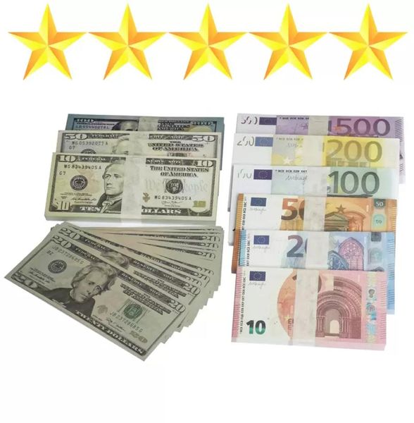 Copia Money Prop Euro Dollar 10 20 50 100 200 500 FORNITÀ PARTY FINUCI FINUNT BILLETTI DI MONEI DI MONTICHIO Play Collection Decorazione per la casa Gam6434994