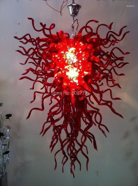 Lampadari Lampadario in vetro rosso alla moda con illuminazione artistica di Murano