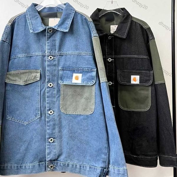 Cash Denim Jacke Designer Splice Baseball Jacken Herbst Winter Warmer Mantel Hip Hop Loose Patch Trend Lose Freizeithemd Einreihige Strickjacke