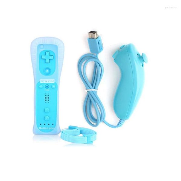 Controladores de jogo para Wii 2 em 1 Definir Wireless Bluetooth Compatível Gamepad Controlador Remoto Joystick Mão esquerda e movimento opcional