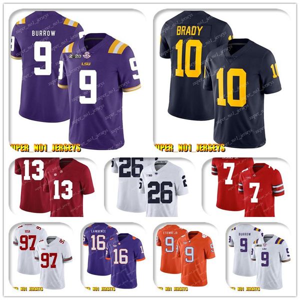 Burrow.10 Football Joe Jerseys NCAA Tom Brady Wolverines College Football Jersey Jacoby Brissett Jonathan Taylor Philip Rivers Andrew Luck D