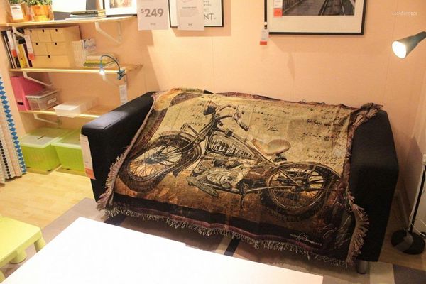 Cobertores Industrial Wind Loft Retro Punk Art Puro Carpet de algodão fino cobertor Capa de mesa Felts Tapestry