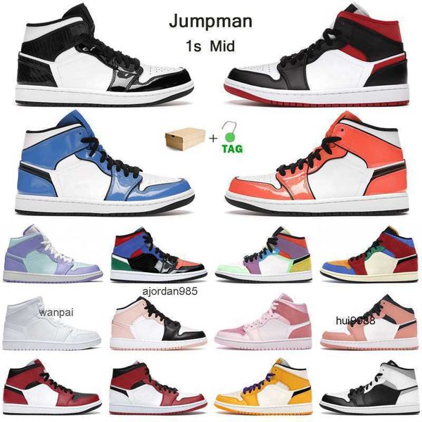 2023 Jumpman 1s Mid Basketballschuhe 1 Herrentrainer White Shadow Smoke Grey Turf Orange University Blue Pine Green Damen-Outdoor-Sneaker mit JORDON JORDAM