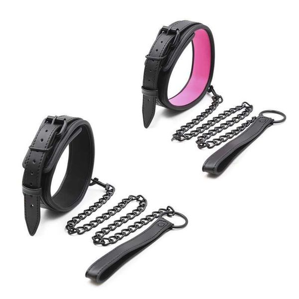 Articoli di bellezza BDSM Gay Puppy Play Colletto in pelle con guinzaglio Gioco per adulti Slave Bondage Restraint Collo Polsini Giocattoli erotici sexy per uomo Donna