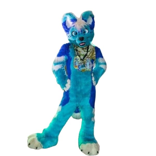 Fursuit Blue Husky Wolf Mascot Costume Fox Dress Costume Carnevale