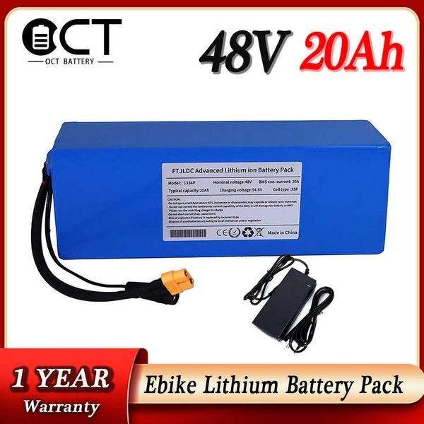 18650 Células Bateria de bicicleta elétrica 48V 20AH 8AH 36V 13AH 14.4AH Ebike Lithium Battery para 350W 500W 750W 1000W MOTOR