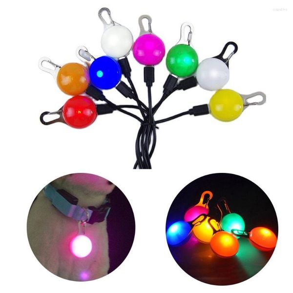 Aparel de cães Pet Night Safety LED pingentes brilhantes de cobrança USB Ornamentos luminosos para colarinhos de gato deco cães acessórios