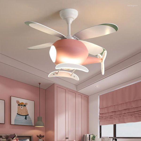 Plafoniere Net Red Fan Invisible Integrated Boy's Room Lampada da camera per bambini