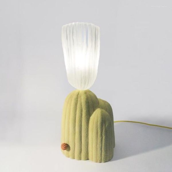 Tischlampen Nordic Kreative Moderne Kunst Wohnzimmer Schlafzimmer Nacht El Modell Bett Und Frühstück Persönlichkeit Kaktus Blume Lampe