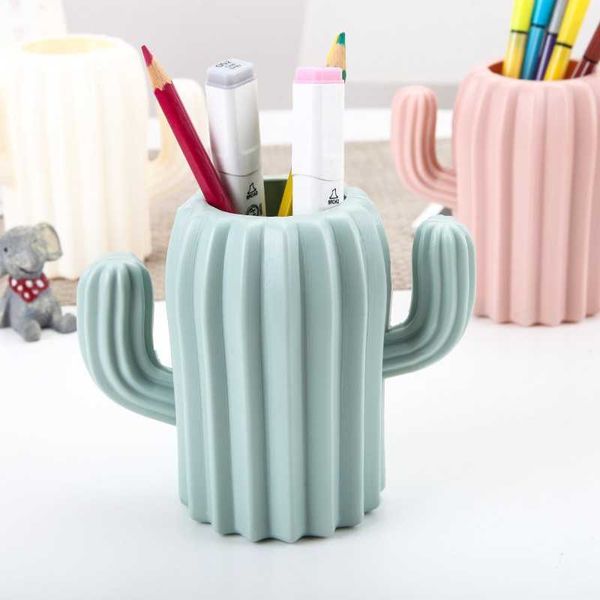 Creative Pen Holder Cute Cactus Pencil Pot Студенческий рабочий стол