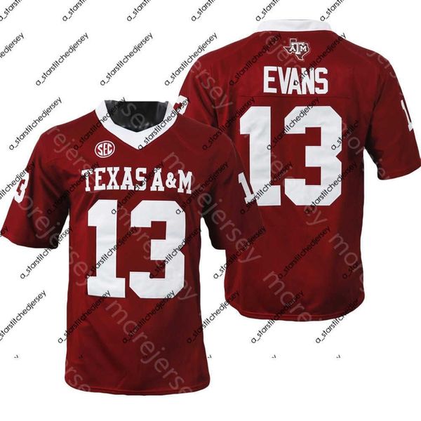 New Formalar NCAA Koleji Texas A M Aggies Futbol Forması Mike E Kırmızı Boyut S-3XL Tüm Ed Nakışları