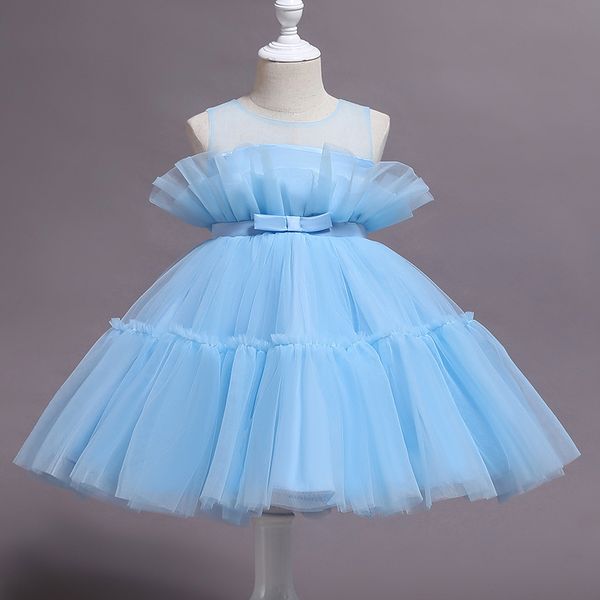 Abiti per feste da sera per ragazze per bambini per bambini abito da principessa abito di compleanno elegante abito da damigella d'onore