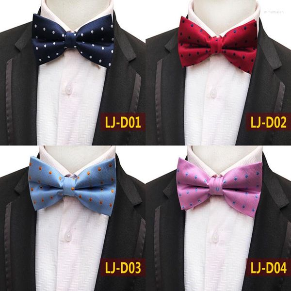 Arco amarra a marca CityRaider Poker Dot Print Cotton for Men Blue Bowties Silk Men tie Pajarita Bridegroovip Link A118