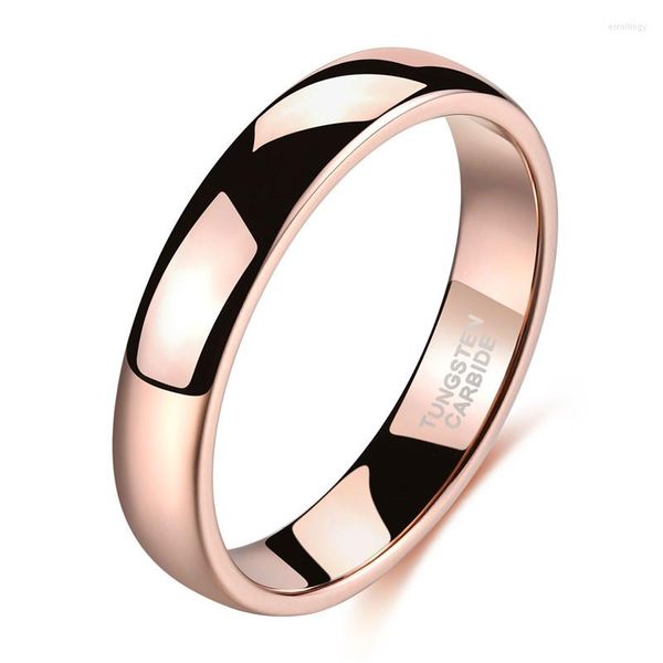 Eheringe 4 mm 6 mm rosévergoldet Wolframcarbid-Ring für Männer Frauen Comfort Fit Band Schmuck