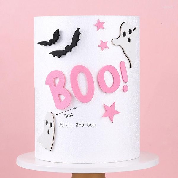 Festliche Lieferungen Papier Rosa Lustige Cartoon Halloween Kuchen Topper Boo Geist Fledermaus Dessert Für Cupcake Dekor Party Flagge Backen Versorgung