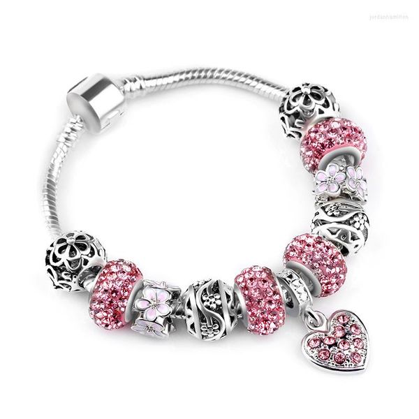 Braccialetti con ciondoli SPP2 Varietà di braccialetti di design con perline smaltate da donnaGioielli da donna di marca in vetro adatti per bambini