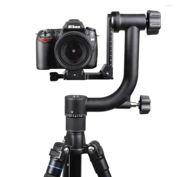 Stative Professioneller Aluminium-Gimbal-Stativkopf für schwere Teleobjektiv-DSLR-Kamera 360-Panorama-Schwenk bis zu 10 kg