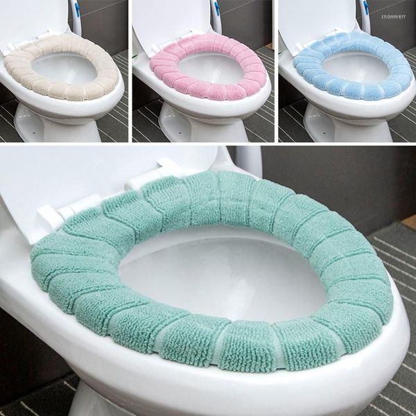 Capas de assento no vaso sanitário 1pcs lã curta tampa quente lavável tapa lavável casas de decoração de casa acessórios de banheiro