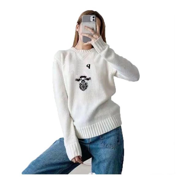 22SS Designer Sweater Camisolas Femininas jumper Bordado Print sweater Malha clássico Malhas Outono inverno manter quentes jumpers Design Feminino Casaco Cardigan