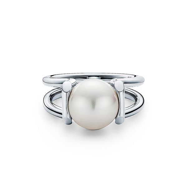 Marca européia Gold Batlewear Ring Ring Fashion Pearl Ring Vintage Charms Rings for Wedding Party Ford Frostume Jóias Tamanho 6-8