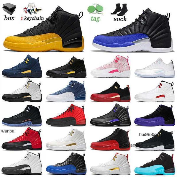 2023 12s Men Baskaetball Shoes 12 Black Taix Hyper Royal Royalty Playoffs Twist Dark Concord Reverse Flu Game University Gold French Blue The JORDON JORDAB