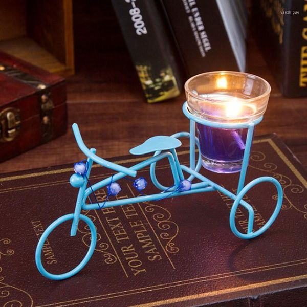 Titulares de vela Iron Bike Decoration decoração criativa Bicicleta geléia de velas de casamento Presentes de casamento