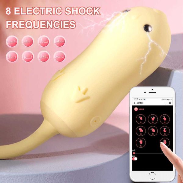 Articoli di bellezza Shock elettrico Vibratore App Telecomando Massaggio per le donne Masturbazione Uovo vibrante G-Spot Vagina Balls Clitoride Giocattoli sexy