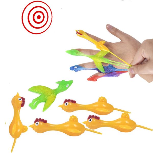 Novità Giochi Catapult Launch Turkey Fun and Tricky Slingshot Chick Practice Chicken Elastic Flying Finger Birds Sticky Dinosaur Decompression Toy 1255