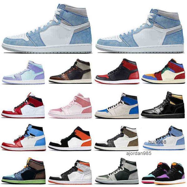 2023 Großer Verkäufer 1s Männer Basketballschuhe 1 Universität Blau Obsidian Bred Shadow Digital Pink Women Herren Trainer Sport Sneaker Großhandel Jordon Jordab