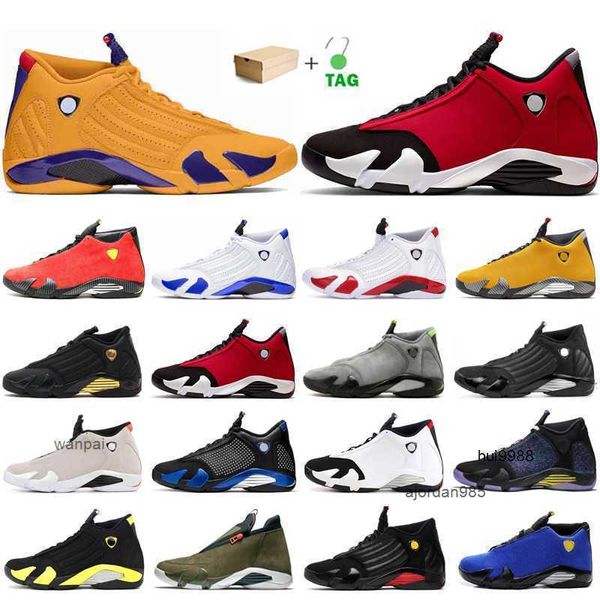 2023 Top 14S Jumpman Basketball Shoes Mens Trainers 14 Университет золотой тренажерный зал Красный черный носок конфеты.