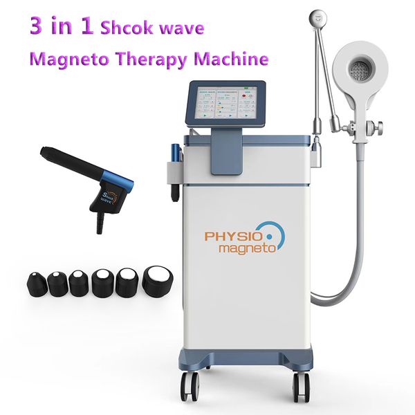 Professionale 3 in 1 Rimozione del dolore Terapia magnetica Trattamento degli infortuni sportivi Muscoloscheletrico Sollievo dal dolore al collo Pemf Magneto Equipment HIEMT